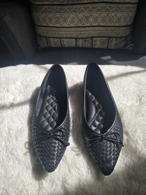 Like New Birdies Goldfinch Woven Ballet Flat, Size 5.5